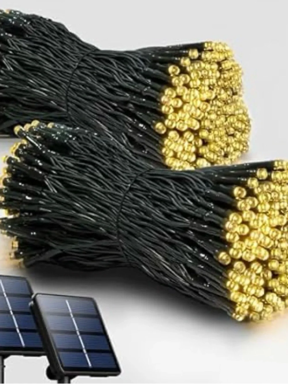 LED String Lights OUTDOOR - Water Proof Warm White 2pack of 70feet Solar Power